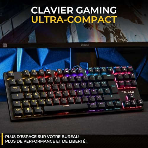 The G-Lab - Combo Mercury EX – Gaming-Tastatur und Gaming-Maus – mechanische Tastatur TKL, Red Switch, RGB mit 20 Leuchtmodi – Gaming-Maus 7200 DPI für PC/PS4/PS5/Xbox Bild 3