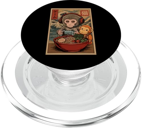 Punch Monkey Ramen-Gaming-Headset Great Wave Punch Monkey PopSockets PopGrip für MagSafe Bild 1