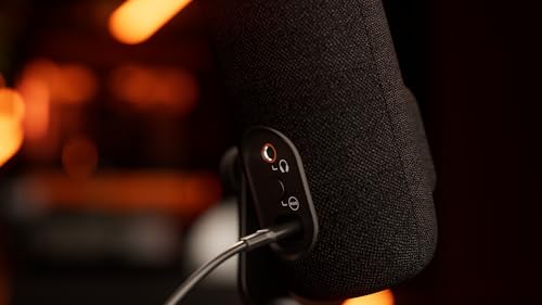 KRUX Empy, USB-Mikrofon, Kondensatormikrofon mit 4 Richtcharakteristiken (Niere, Kugel, Acht, Stereo), 24-Bit/96kHz, RGB-Beleuchtung, Touch-Mute, Gain-Regler, Stoff-Design, Schwarz Bild 6