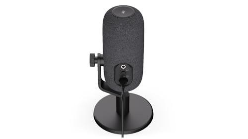 KRUX Empy, USB-Mikrofon, Kondensatormikrofon mit 4 Richtcharakteristiken (Niere, Kugel, Acht, Stereo), 24-Bit/96kHz, RGB-Beleuchtung, Touch-Mute, Gain-Regler, Stoff-Design, Schwarz Bild 7