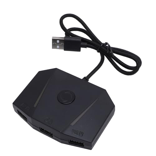 Cosiki Gaming-Maus-Tastatur-Adapter, RGB-Lichtkonverter für X/S-Schalter, Einfache Einrichtung für Präzise Steuerung, für Gamer, ABS-Material, Schwarze Farbe Bild 3