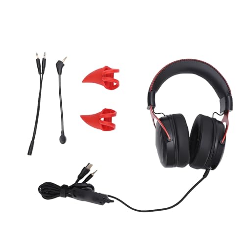 Kabelgebundenes RGB-Gaming-Headset mit Mikrofon für PC, Over-Ear-Kopfhörer mit Geräuschreduzierung, Verstellbares, Komfortables Headset mit Memory-Schaum und 50-mm-Treiber, Beeindruckender Bild 5