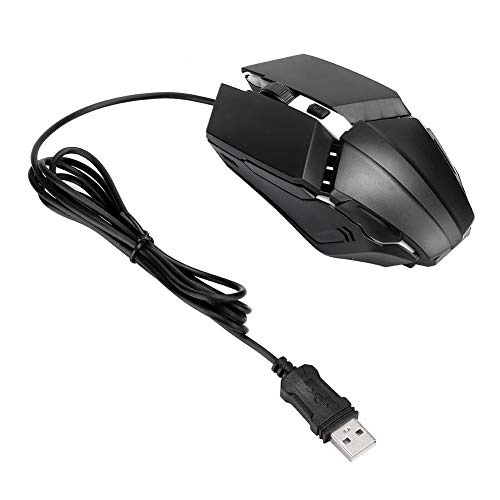 Bewinner Kabelgebundene Gaming-Maus, Ergonomische 4D-optische Maus mit 7-Farben-RGB-Beleuchtung, 4 Tasten und Einstellbarer DPI, 5 Mio. Klicks, Plug & Play für PC, Computer, Laptop Bild 4