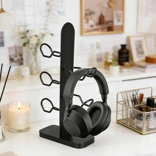 MOBUTOFU Headset-Ständer mit Controller-Halterung – 3-stufiger Kopfhörerständer mit Ablagefach – Gaming-Zubehör für Zuhause oder den Schreibtisch im Büro Bild 6