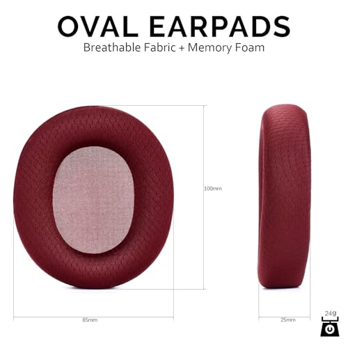 Arctis 7 Ersatz-Ohrpolster, kompatibel mit SteelSeries Arctis 3 / Arctis 5 / Arctis 7 Arctis 9 / Arctis 1 / Arctis Pro Lossless Wireless Gaming Headset (Burgundy) Bild 4