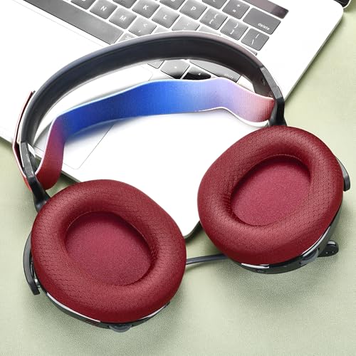 Arctis 7 Ersatz-Ohrpolster, kompatibel mit SteelSeries Arctis 3 / Arctis 5 / Arctis 7 Arctis 9 / Arctis 1 / Arctis Pro Lossless Wireless Gaming Headset (Burgundy) Bild 7