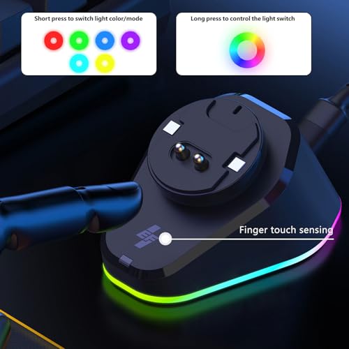 ordinarYone Magnetisches Ladedock-Modul für G502/G502X Gaming-Maus, automatische Adsorption, Ladegerät, doppelter USB-Anschluss und Lichtsteuerung Bild 7