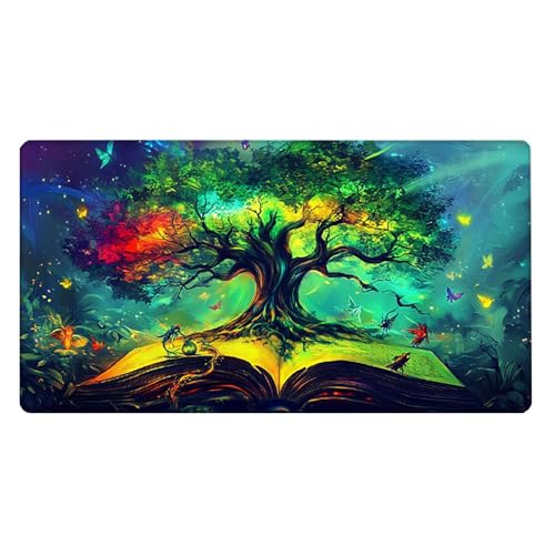 Gaming Mauspad, 100x200cmx3mm GroßEs Mousepad,wasserdichte Gewebe, Rutschfester Gummiunterseite, BüRobedarf, Verbesserte PräZision Und Geschwindigkeit, Fantasy Insekten JX2B-535 Bild 2