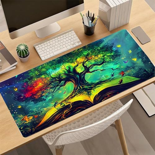 Gaming Mauspad, 100x200cmx3mm GroßEs Mousepad,wasserdichte Gewebe, Rutschfester Gummiunterseite, BüRobedarf, Verbesserte PräZision Und Geschwindigkeit, Fantasy Insekten JX2B-535 Bild 4