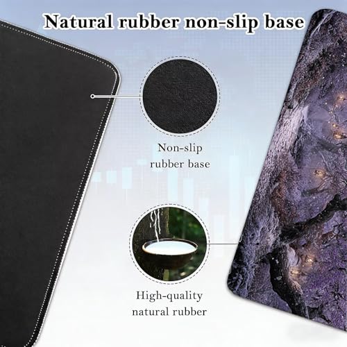 Gaming Mauspad, 100x200cmx3mm GroßEs Mousepad,wasserdichte Gewebe, Rutschfester Gummiunterseite, BüRobedarf, Verbesserte PräZision Und Geschwindigkeit, Wald StraßEnlampe JX2B-575 Bild 5