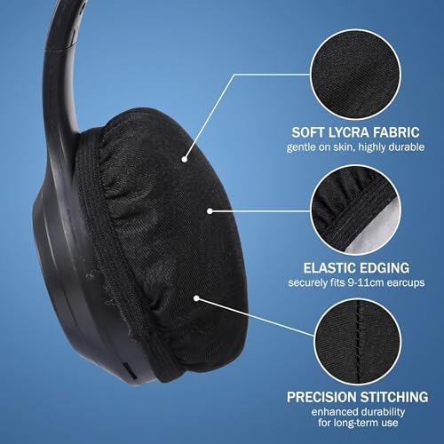 Kopfhörer Schutz, 6 Stücke Kopfhörer Ohrpolster Gaming, Dehnbare waschbare Kopfhöre-Abdeckungen, Headset Ohrpolster, Schweißschutz für Fitnessstudio Bild 6
