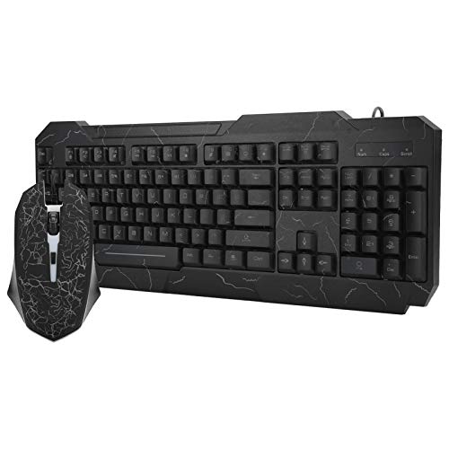 Bewinner D620 Kabelgebundenes Mechanisches Gaming-Tastatur- und Maus-Set, 104 Tasten mit 7-Farben-Hintergrundbeleuchtung, Spritzwassergeschütztes Design, 4-Tasten-Maus mit 3-stufiger DPI und Bild 6