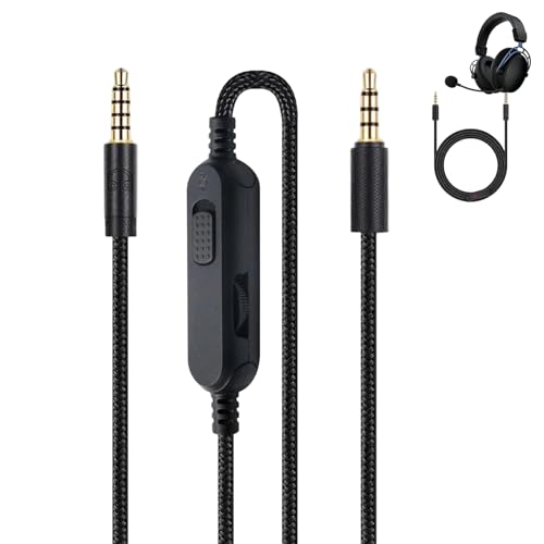 Headset Kabel Ersatz für Logitech G PRO X G233 G433 G PRO Gaming Headset, 3,5 mm Kopfhörer Audiokabel, Inline Stummschaltung, Lautstärkeregler mit Mikrofon, with Built In Volume Controller 200cm Bild 1