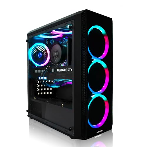 Greed® MK2 Lite - Entry Gaming PC mit AMD Ryzen 5 4600G + Radeon Vega 7 - Ultra Schneller RGB Computer + 4K Raytracing Rechner mit 4,2 GHZ - 32 GB DDR4 RAM - 512 GB SSD - WLAN + W11 Pro Bild 1