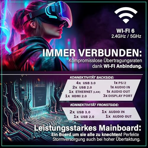 Greed® MK2 Lite - Entry Gaming PC mit AMD Ryzen 5 4600G + Radeon Vega 7 - Ultra Schneller RGB Computer + 4K Raytracing Rechner mit 4,2 GHZ - 32 GB DDR4 RAM - 512 GB SSD - WLAN + W11 Pro Bild 6