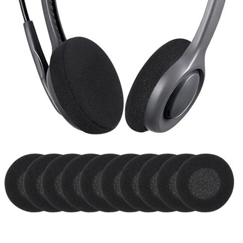 QUARKZMAN 10 Stück Schaumstoff Ohrpolster Ersatzpolster (0,71 Zoll/18mm) - Universelle Hochdichte Weiche Kopfhörer Schaumstoff Abdeckungen Für Musik/Gaming Passend Bild 1