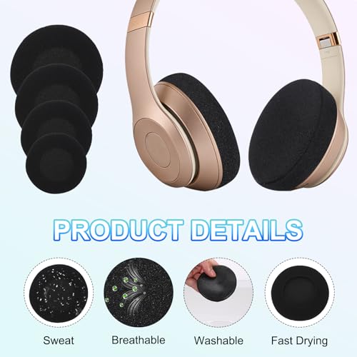 QUARKZMAN 10 Stück Schaumstoff Ohrpolster Ersatzpolster (0,71 Zoll/18mm) - Universelle Hochdichte Weiche Kopfhörer Schaumstoff Abdeckungen Für Musik/Gaming Passend Bild 3
