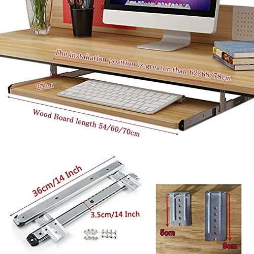 Platzsparendes Tastatur- und Mausregal aus Holz, 54 x 60 x 70 cm – Slish Schreibtisch für verbesserte Produktivität und Personalisierung – perfekt für Home Office & Gaming Bild 4