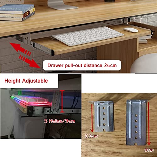 Platzsparendes Tastatur- und Mausregal aus Holz, 54 x 60 x 70 cm – Slish Schreibtisch für verbesserte Produktivität und Personalisierung – perfekt für Home Office & Gaming Bild 5