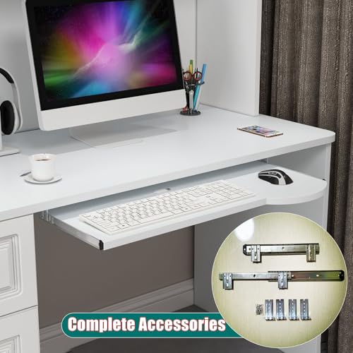 Tastaturablage für Tastatur und Maus, einfache Installation, perfekt für Zuhause, Büro, Gaming Bild 6