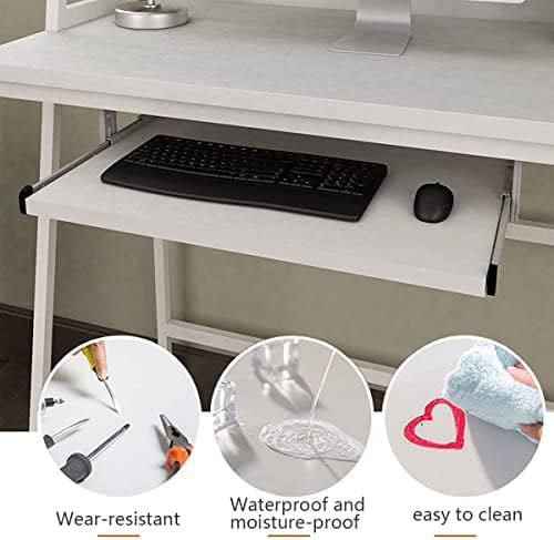 Verstellbare, ausziehbare Tastaturablage mit Klemmkabel und Maus-Sto, ideal für Heimbüro und Gaming-Schreibtisch, maximiert Platz Bild 3