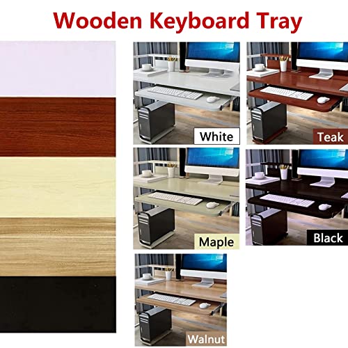 Verstellbare Tastaturablage aus Holz, platzsparendes Design mit Maus-Plattform, höhenverstellbarer Schreibtisch für Heimbüro und Gaming-Setup Bild 3