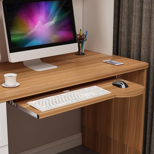 Tastaturablage für unter dem Schreibtisch, verschiebbare Tastaturhalterung und Maus, einfache Installation, für Heimbüro, Gaming und Ping, platzsparendes Design Bild 1