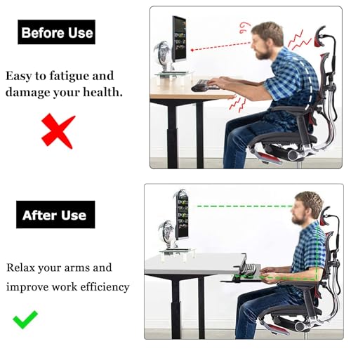 Verstellbare Tastaturablage unter dem Schreibtisch, Tastaturhalter für Handgelenkentlastung, passend für die meisten Tastaturen und Mäuse, perfekt für Heimbüro und Gaming-Setup Bild 3