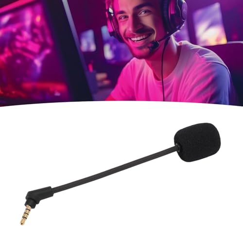 Naroote Kabelloses Headset-Mikrofon-Ersatz, Klares Rauschen, Abnehmbares Gaming-Mikrofon für Cloud Flight für Flight S, 360-Grad-Drehung, ABS-Material Bild 3