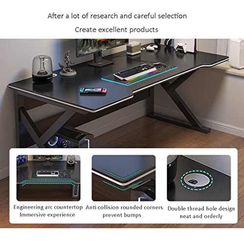 Gaming-Tisch mit komplettem Mauspad, ergonomischer PC-Arbeitsplatz, groß, gelb (100 cm) Bild 7