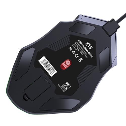 Naroote RGB-Gaming-Maus, 12 Programmierbare Tasten, 12800 DPI, Ergonomische Maus, 13 Lichteffekt-Mäuse mit 1000 Hz Abfragerate, Ideal für Computer, Laptop und PC Bild 3