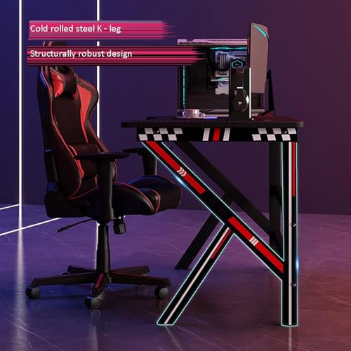 Gaming-Tisch aus Karbonfaser, stabil, 160 cm, Weiß, ideal für Mauspads, schlichtes Design, perfekt für Gamer und Heimbüro Bild 5