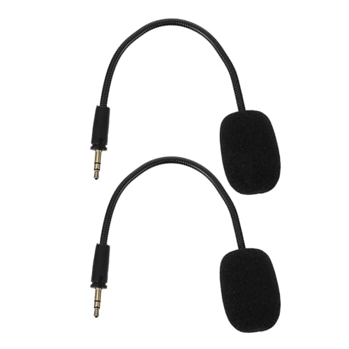 VALICLUD 2 Stück Schwarzes Gaming Headset mit Schwammkappe Einfache Steuerung und Lautstärkeregelung für Marathonpc Gaming Sessions und Komfortables Bild 1