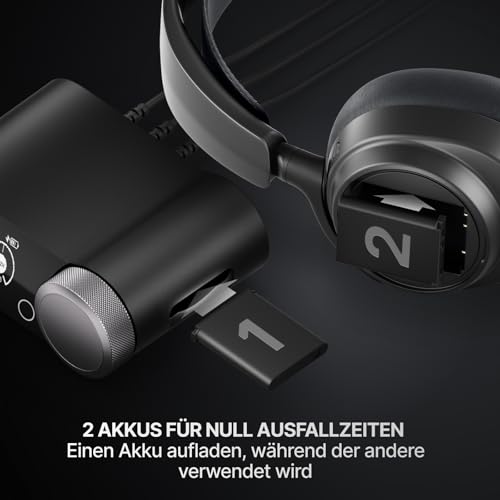 SteelSeries Arctis Nova Pro Omni – Hi‑Res-Wireless Gaming-Headset, 96 kHz/24 Bit, ANC, ClearCast Pro-Mic, KI-Geräuschunterdrückung, Mobile App, Mix 2,4 GHz + BT, OmniPlay PC+PS5+Xbox – Graphit Bild 6