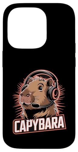 Hülle für iPhone 14 Pro Capybara Gamer Headset Cute Gaming Capybara Bild 1