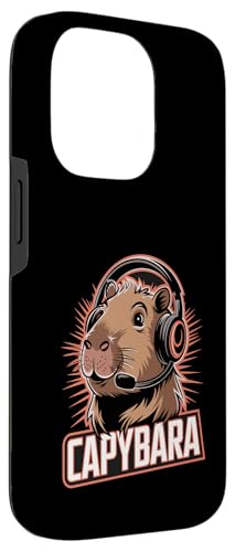 Hülle für iPhone 14 Pro Capybara Gamer Headset Cute Gaming Capybara Bild 3