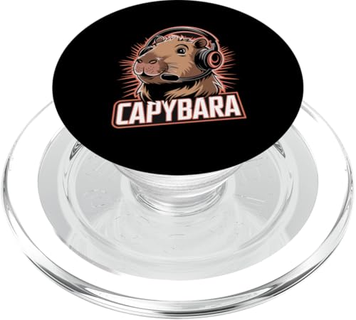 Capybara Gamer Headset Cute Gaming Capybara PopSockets PopGrip für MagSafe Bild 1