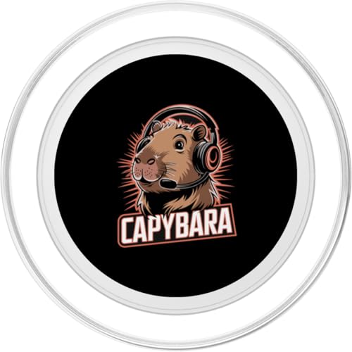 Capybara Gamer Headset Cute Gaming Capybara PopSockets PopGrip für MagSafe Bild 2