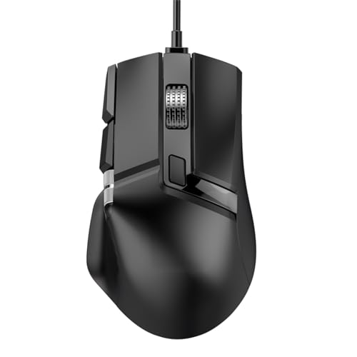 Jectse RGB-Gaming-Maus, Ergonomische Kabelgebundene Maus mit 7 Beleuchtungsmodi und 11 Programmierbaren Tasten, 1200–12400 DPI Einstellbar, für PC-Computerspiele Bild 1