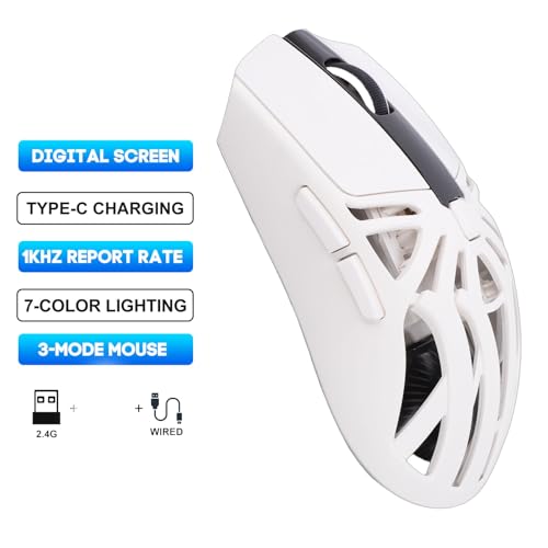 Jectse Gaming-Maus, 10000 DPI Kabellose Bluetooth-Mode-Computermaus mit 6 Programmierbaren Tasten, für für OS X für -PC-Laptops Bild 6