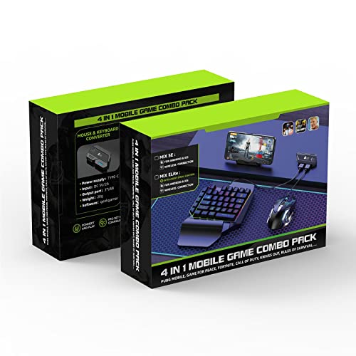 Keyboard Maus Adapter USB Gamepad Konverter Bluetooth Verbindung Plug and Play Unterstützt Individuelle Tastenbelegung für Mobile Spiele PC Gaming, für Mix SE-Set Bild 3