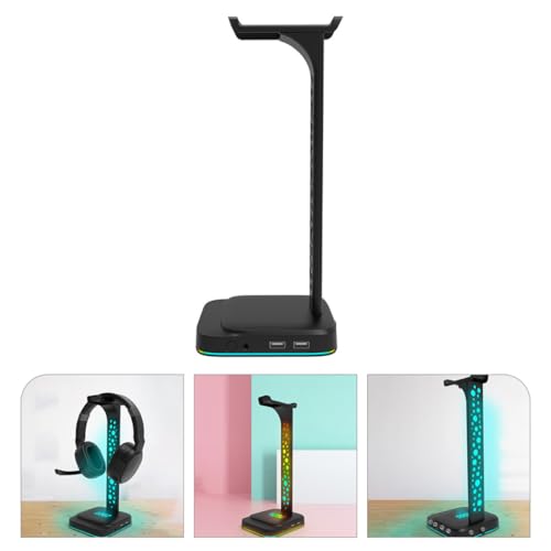 RGB Kopfhörerständer mit USB Schnittstelle und 3,5mm Anschluss Stabiler Abs Headset Halter zur Praktischen Aufbewahrung und Organisation Am Schreibtisch für Gaming Bild 7