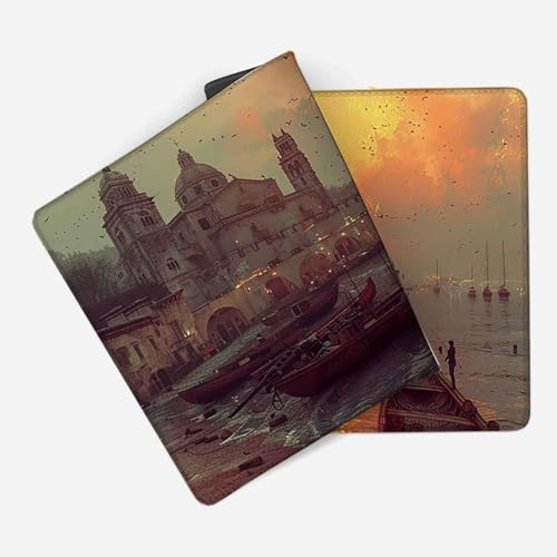Mauspad 1000 x 500 Orange Farbe Mauspad Landschaft Schreibtischunterlage mit Genähten Kanten Rutschfester Mousepad XXL, Tischunterlage Schreibtisch für PC, Maus und Tastatur, Gaming Zubehör w6115 Bild 2