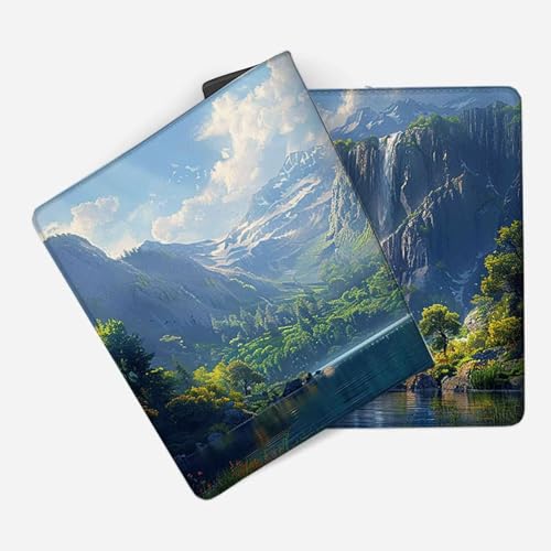 Mauspad 1000 x 500 Grün Mauspad Fallen Schreibtischunterlage mit Genähten Kanten Rutschfester Mousepad XXL, Tischunterlage Schreibtisch für PC, Maus und Tastatur, Home Office, Gaming Zubehör s5828 Bild 2