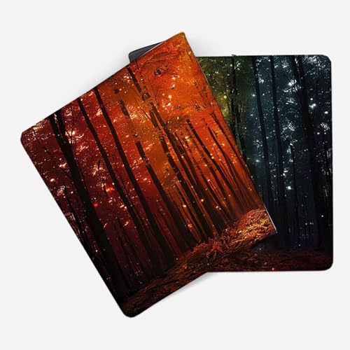 Mauspad 1000 x 500 Orange Farbe Mauspad Baum Schreibtischunterlage mit Genähten Kanten Rutschfester Mousepad XXL, Tischunterlage Schreibtisch für Maus und Tastatur, Home Office, Gaming Zubehör v5821 Bild 2