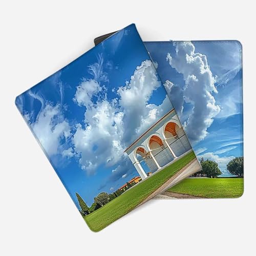 Mauspad 1000 x 500 Blau Mauspad Landschaft Schreibtischunterlage mit Genähten Kanten Rutschfester Mousepad XXL, Tischunterlage Schreibtisch für PC, Maus und Tastatur, Home Office, Gaming Zubehör s6584 Bild 2