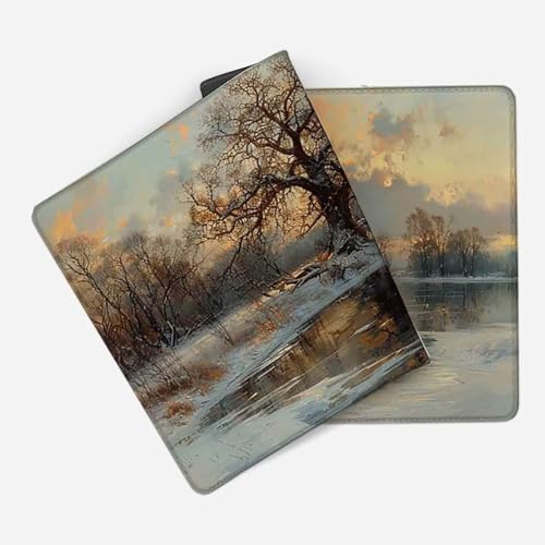Mauspad 1000 x 500 Grau Mauspad Winter Schreibtischunterlage mit Genähten Kanten Rutschfester Mousepad XXL, Tischunterlage Schreibtisch für PC, Maus und Tastatur, Home Office, Gaming Zubehör v6325 Bild 2