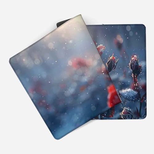 Mauspad 1000 x 500 Rot Mauspad Rose Schreibtischunterlage mit Genähten Kanten Rutschfester Mousepad XXL, Tischunterlage Schreibtisch für Maus und Tastatur, Home Office, Gaming Zubehör, Deko Büro v6199 Bild 2