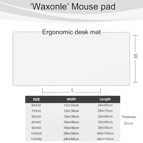 Mauspad 1000 x 500 Cremefarben Mauspad Mutter Schreibtischunterlage mit Genähten Kanten Rutschfester Mousepad XXL, Tischunterlage Schreibtisch für Maus, Tastatur, Home Office, Gaming Zubehör v6262 Bild 7
