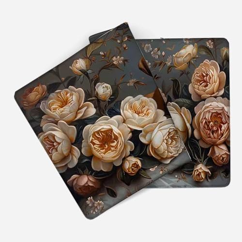 Mauspad 1000 x 500 Blume Mauspad Hund Schreibtischunterlage mit Genähten Kanten Rutschfester Mousepad XXL, Tischunterlage Schreibtisch für PC, Maus und Tastatur, Home Office, Gaming Zubehör l5877 Bild 2
